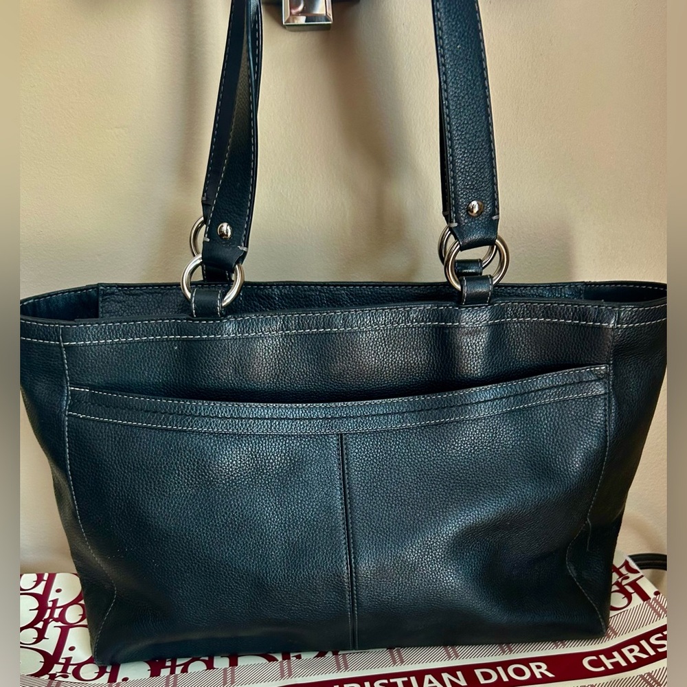 Coach Black Leather Business Tote - Picture 2 of 10
